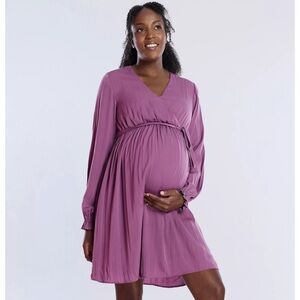 Motherhood Maternity Purple Mini Dress